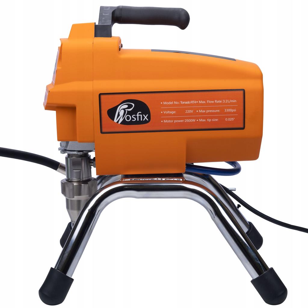 Rosfix Agregat Malarski Tornado RT4 UltraSpray – 3000W, 22MPA, 3,2L/min | Zestaw z Akcesoriami | Wysoka Wydajność i Precyzja