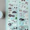 MomoPET Die-Cut Tape: Cats & Dogs - Cute DIY Scenery Stickers for Journals and Collages