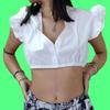 Traditionelle Bayerische Oktoberfest Bluse Biergarten Bluse Kappenärmel Crop Tops Hemd Authentische Deutsche Dirndl Bluse