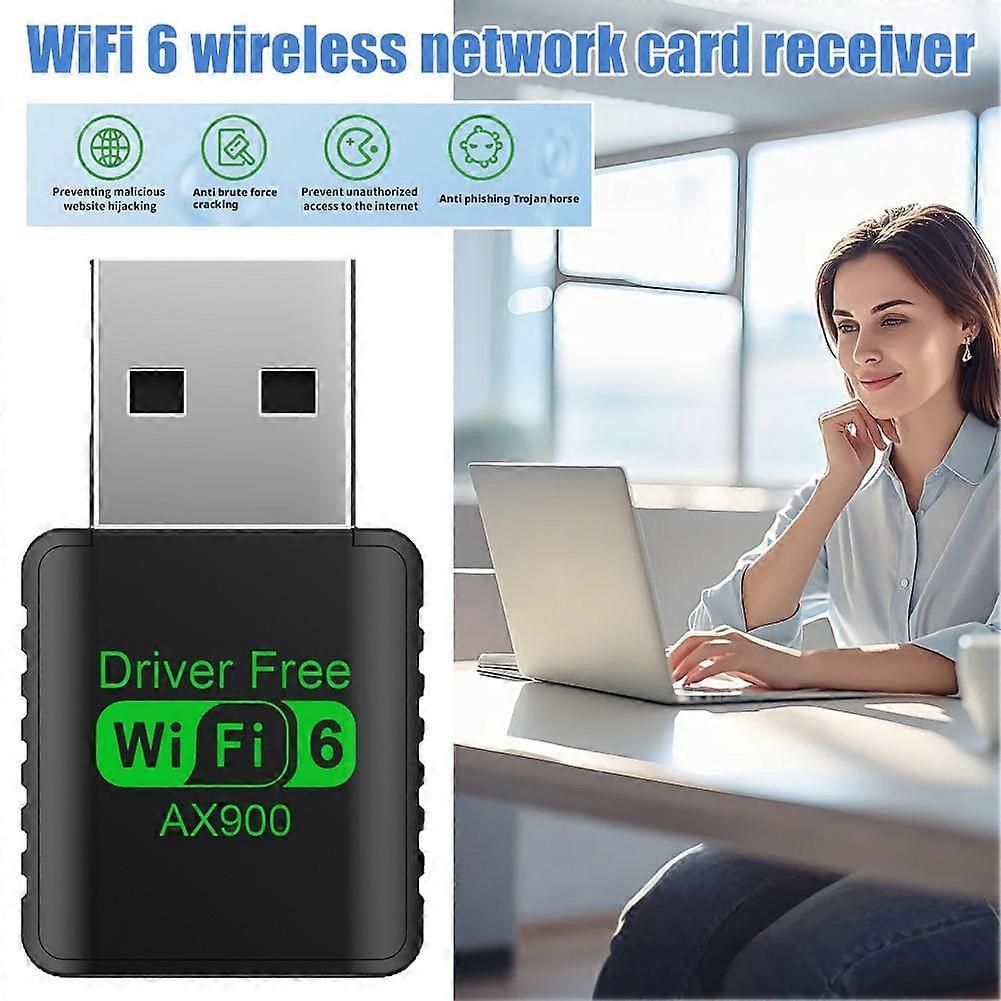 Ax900M Driverless Wifi 6 Laptop Adapter 5G Dual-Band Usb