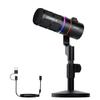 Comica EJoy D10 (Black) Dynamic Gaming Microphone with USBXLR Digital and Analog Dual Outputs, Unidirectional, RGB Lighting, and Noise Reduction,