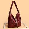 Elegant Shoulder Bag Large Capacity Elegant Solid-Color Rivet Messenger Bag Travel Shopping Retro Bags New Handbag