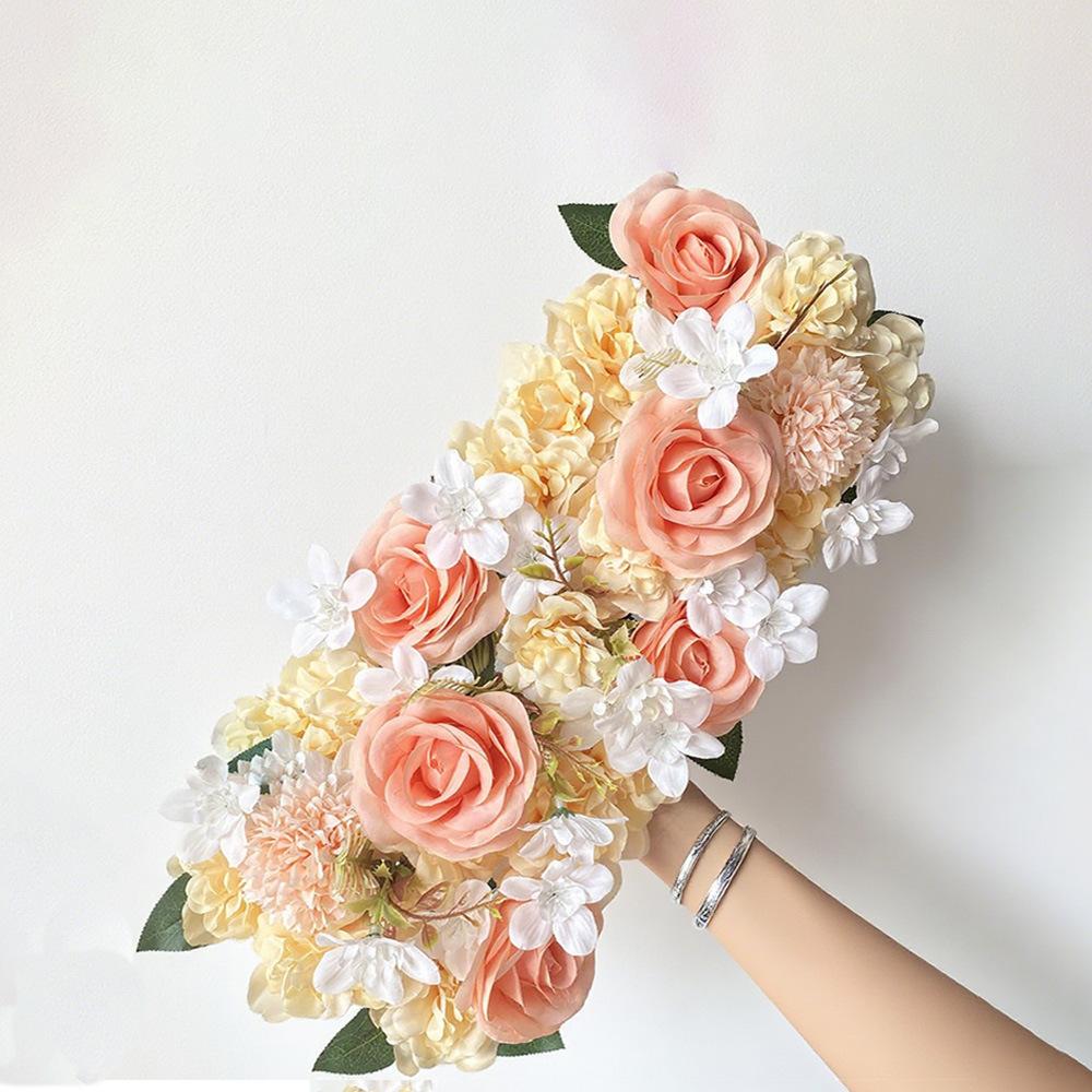 Handmade Rose Artificial Bouquets, Wedding Aisle/arch Silk Floral Rows, Faux Flower Walls Artificial Flower Arrangement