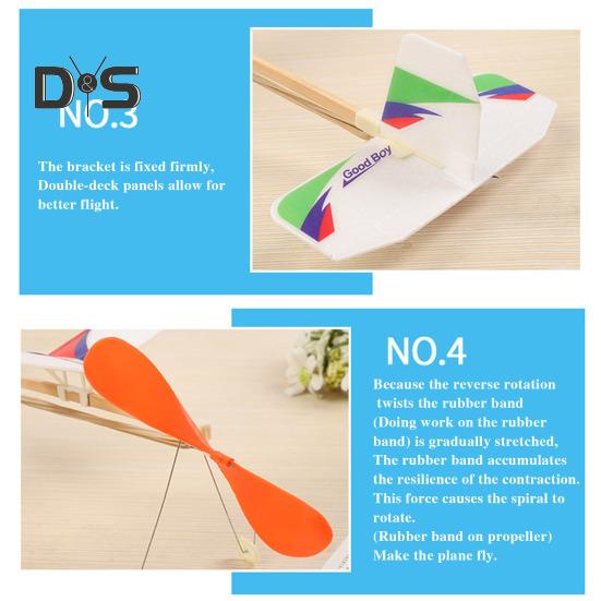 Gummibandbetriebenes Flugzeugmodell für Kinder, pädagogisches Wurfsegelflugzeug, Kleinkinder, Jungen und Mädchen, Outdoor-Flugzeugspielzeug