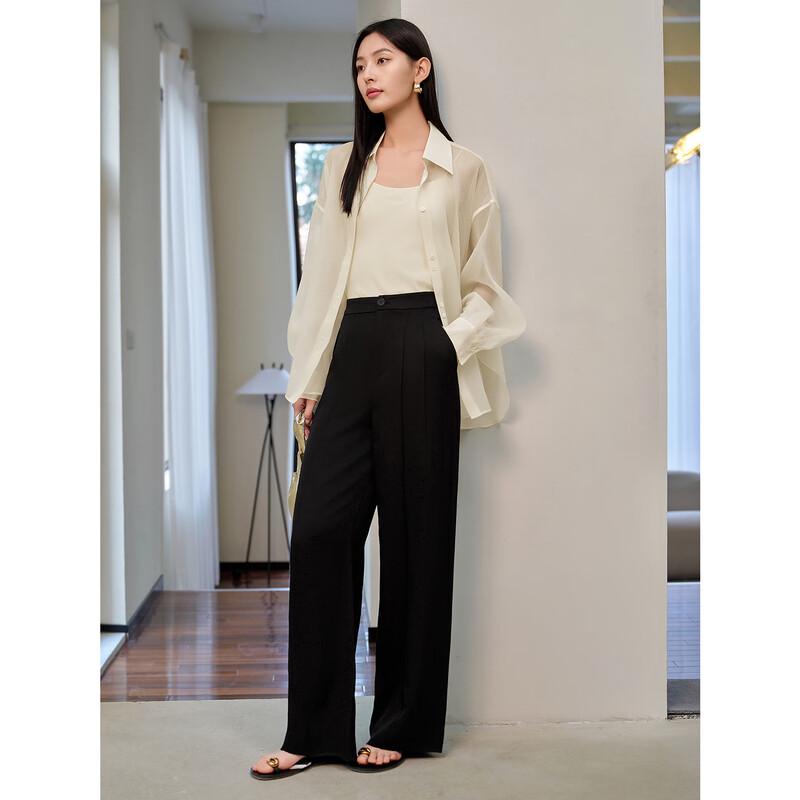 

Jiu Zi Anna Coco Women s 2025 Summer Pleated Wide-Leg Trousers 2XL