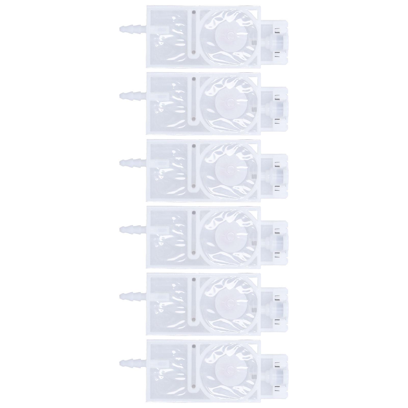 

6 шт. демпфера для чернил сольвентной струйной головки прямоугольный PP демпфер замена для принтера XP600 черный белый