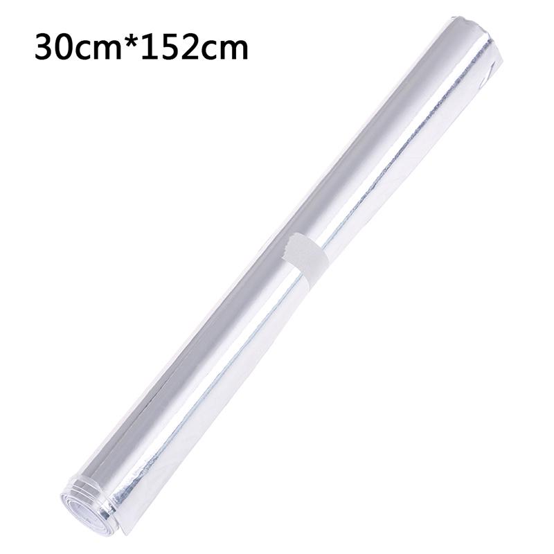 Car Silver Glossy Mirror Stretchable Chrome Vinyl Wrap Decal Film Stickers