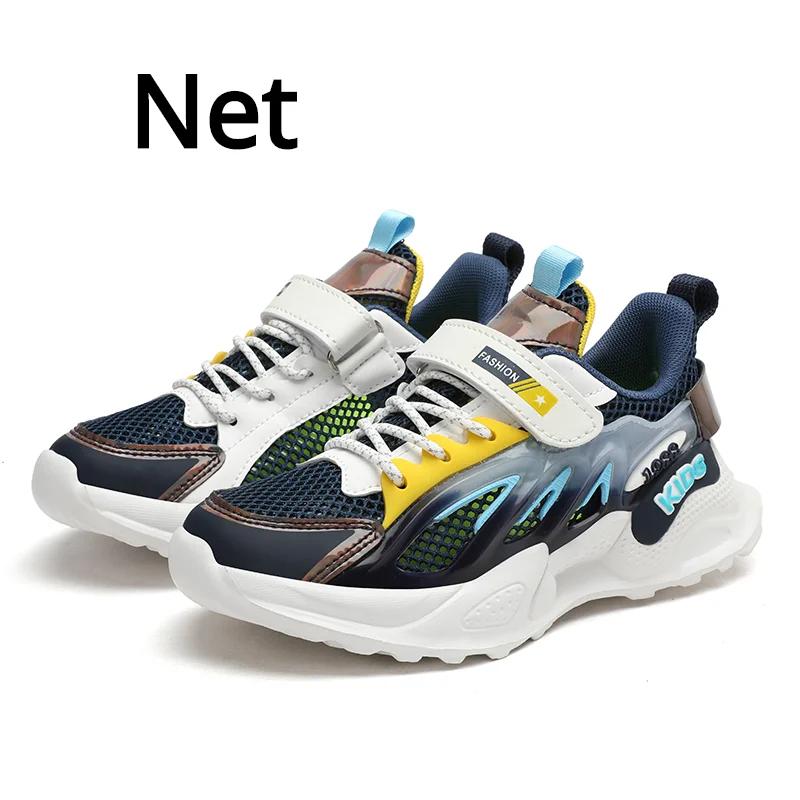 2025 Boys Light Net Shoes Air Mesh Sneakers Kids Summer Child Fashion Children Sport Tenis Footwear Baby Autumn Breathable 3-12