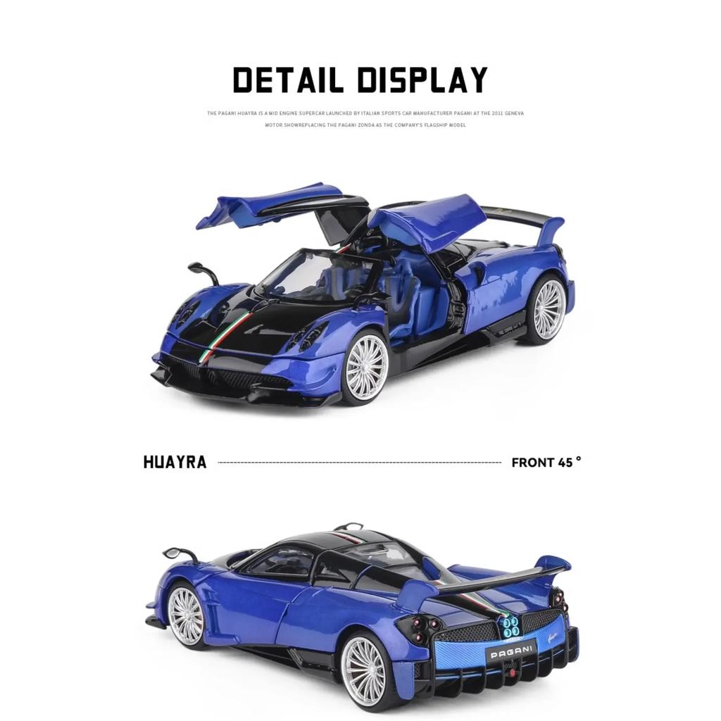 1/32 Pagani Huayra Supercar Diecasts & Toy Vehicles Metal Car Model Shock absorber Sound Light Collection Car Toys Gift