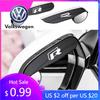 For VW Volkswagen Jetta MK5 Golf 2PCS Car Rearview Mirror Rain Eyebrow Visor Small Round Mirror For VW Volkswagen GTI R Rline Go