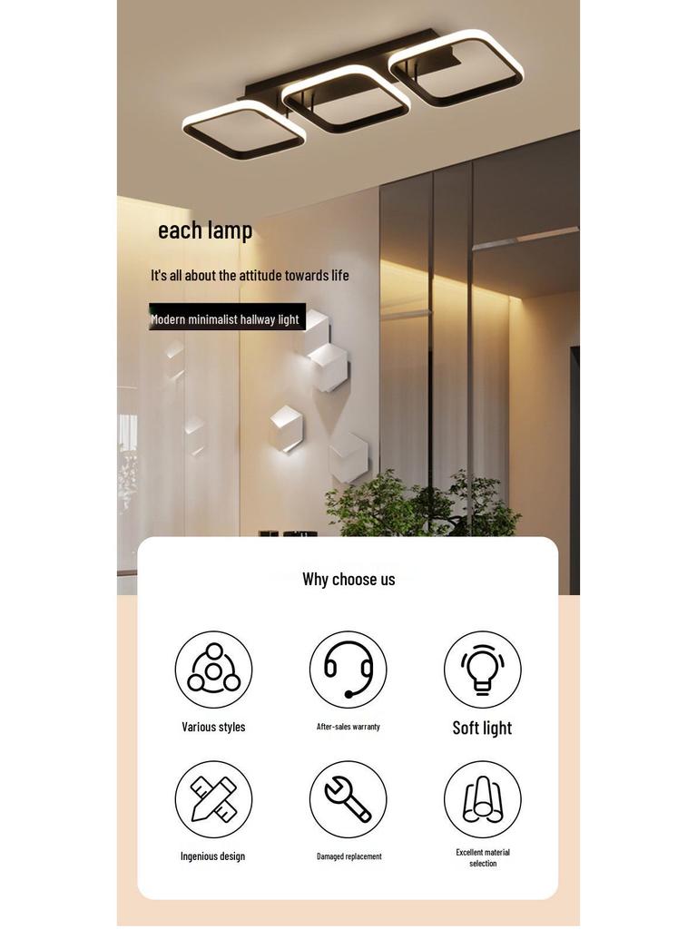 Nordic LED Corridor & Cloakroom Lights - Modern, Creative Foyer & Balcony Lighting