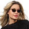 non-polarized Classic Cat Eye Rectangle Sunglasses Women Luxury Brand Design Fashion Vintage Metal Frame Sun Glasses Retro Eyewear Unisex