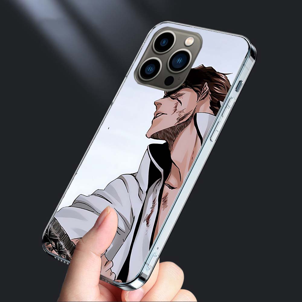 

Чехол для телефона Bleach Айзен Соуске для iPhone 16E 15 Pro 14 Plus 17E 16 17 Pro Max Air 11 12 13 Mini Ударопрочный Capa Милый чехол iPhone 12