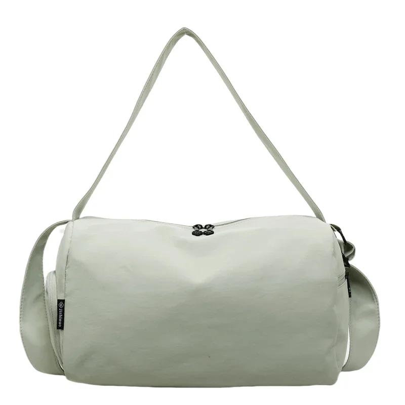 

Solid Nyl Yoga Fitness Women s Shoulder Bag Dry Wet Separati Swimming Tote Bag Storage Lightweight Single Crossbody Bags світло-зелений колір
