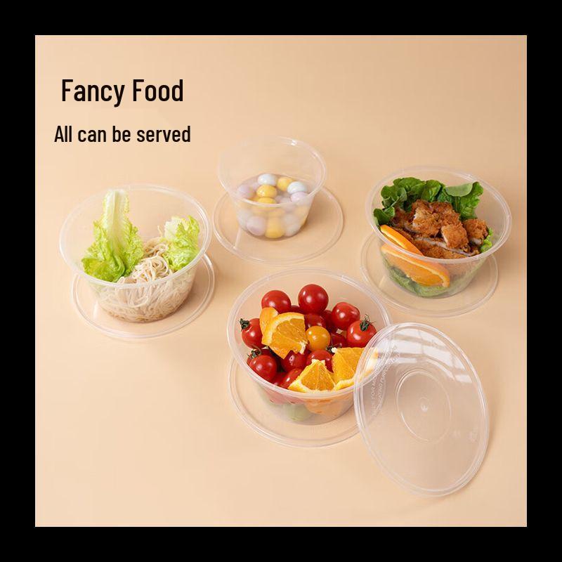 

Disposable Round Transparent Food Containers with Lids