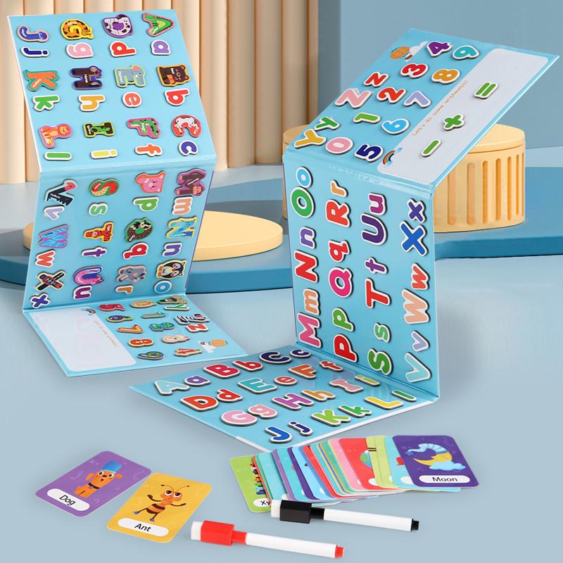 Kids Math Arithmetic Montessori English Magnetic Letters Card Puzzle Spell Games Educational Toys For Children Gifts
