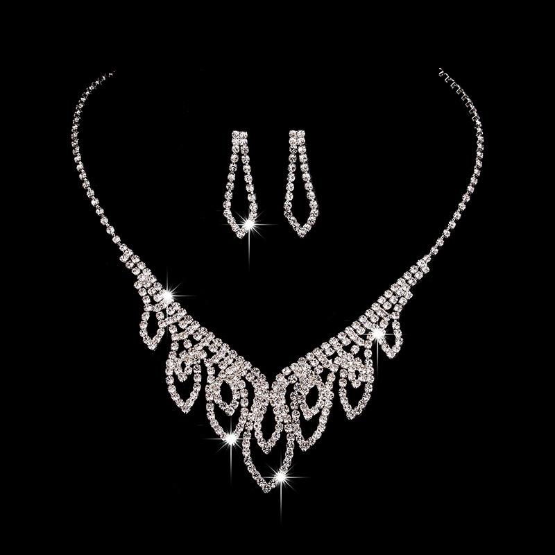 Wedding Bridal Accessories Clothing Versatile Necklace Earrings Set