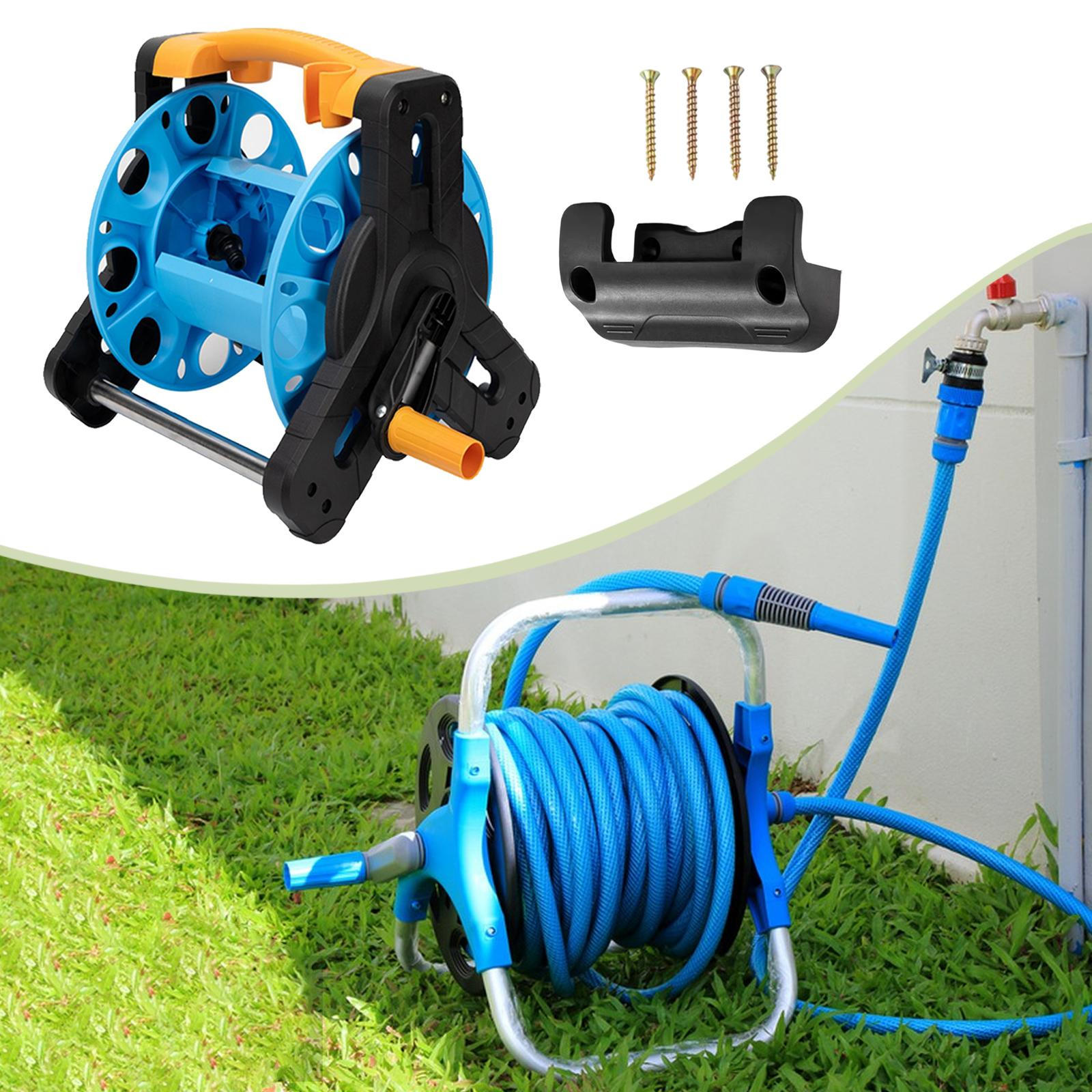 Тележка-катушка для садового шланга Вмещает 25 м шланга Компактный органайзер, экономящий место Держатель для воды для двора
