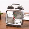 Vintage-style Metal Alarm Clock with Horseshoe Bell Sound, Spring-Wound for Students