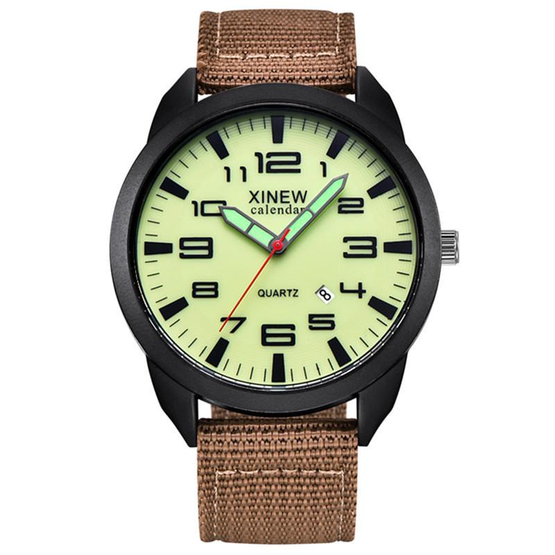 Watch Men's Army Watch Nylon with Calendar Quartz Watch
