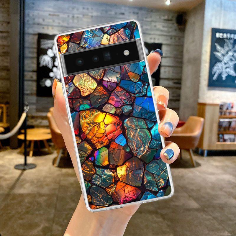 

Painting Marble Phone Case Cover for Google Pixel 8 7 6 5 4 4XL Shockproof Silicone 7A 6A 5A 4A 3A 3AXLPro 5G Transparent Shell Pixel 4A