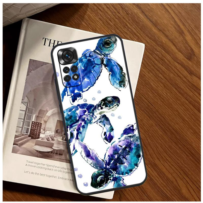 Swimming Freshwater Sea Turtles Case For Xiaomi Redmi Note 12 10 9 11 13 Pro Plus 12S 10S 11S 9S Redmi 13C 10C 9C 12C Cover