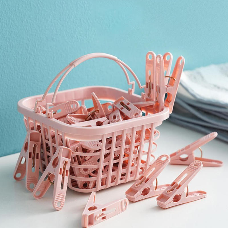 30Pcs/Pack Clothes Drying Clip Balcony Windproof Strong Drying Clips Outdoor Drying Underwear Socks Scarf Fixing Clip