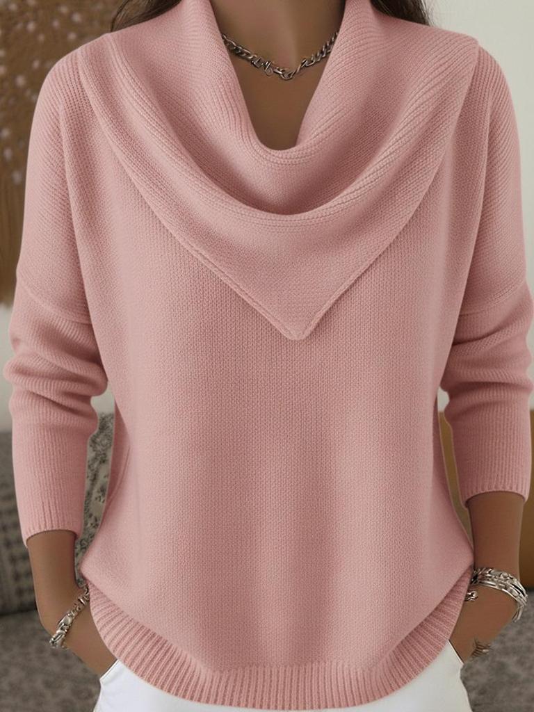 2025 Women's Autumn/Winter Solid Color Long Sleeve Sweater