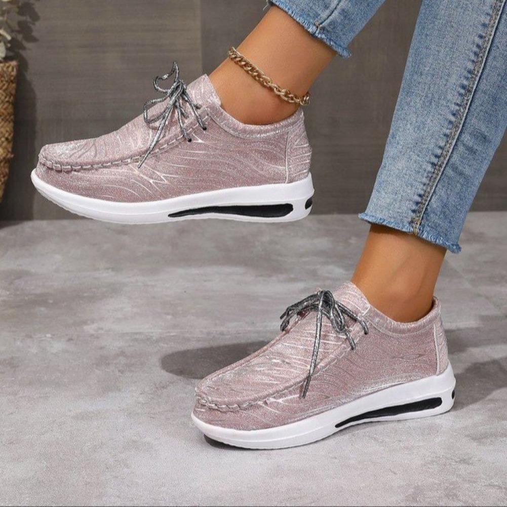 Fashion Shoes Woman 2025 Low Heels Female Footwear Slip On Sneakers Round Toe New Dress Sports Summer Big Size Casual Leisure PU Fabric