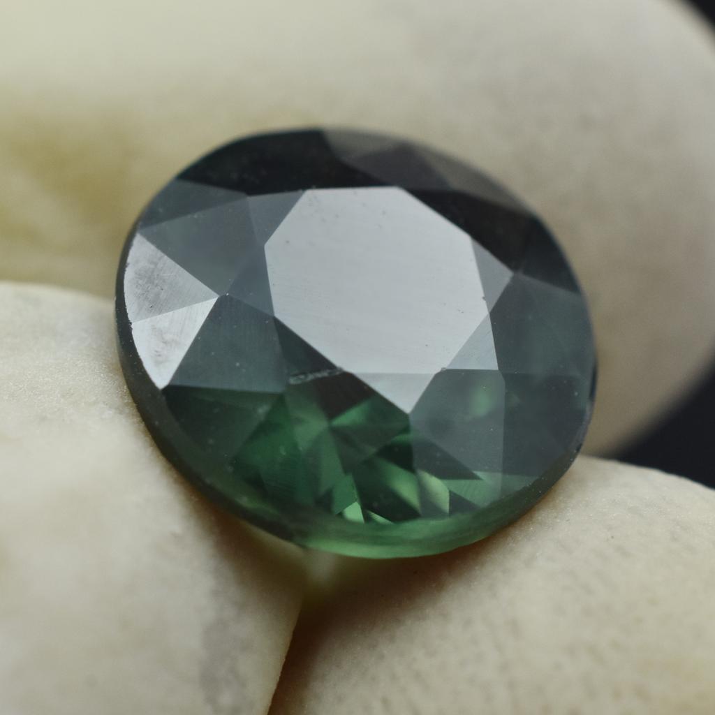 Natural Green Tourmaline Loose Gemstone 6.05 Ct Round Cut October Birthstone for Gem Collections