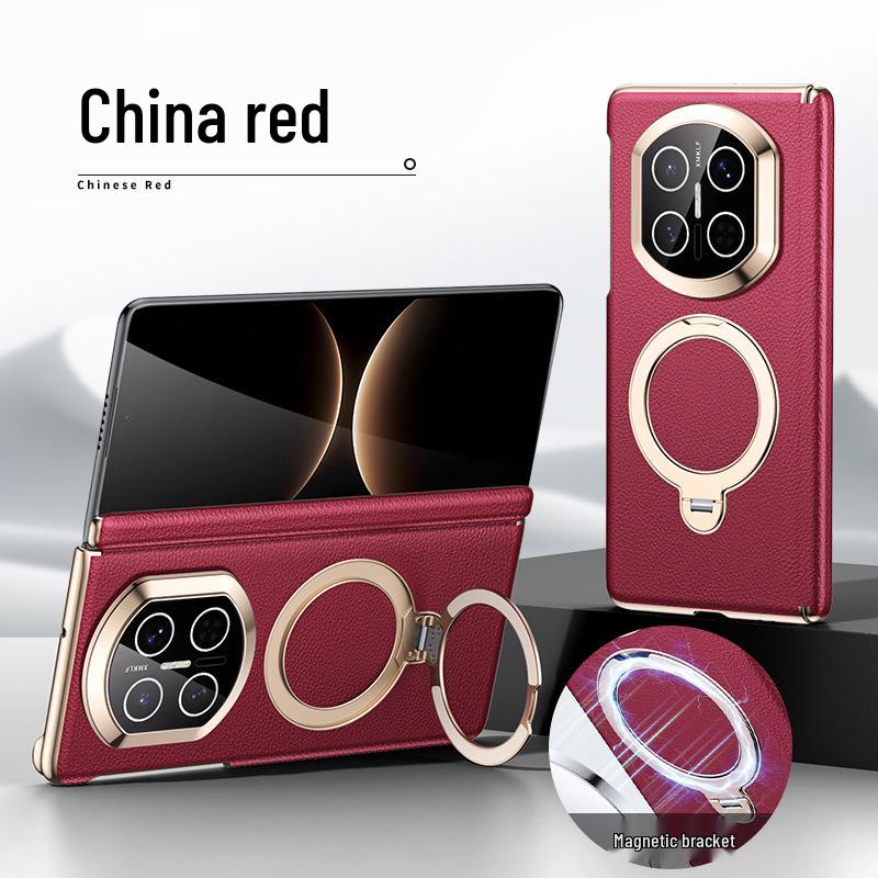 Huawei MateX7 Magnetic Suction Case: Center Shaft, X6 Pivot, Precise 360° Bracket, X5 Leather, Drop-Proof