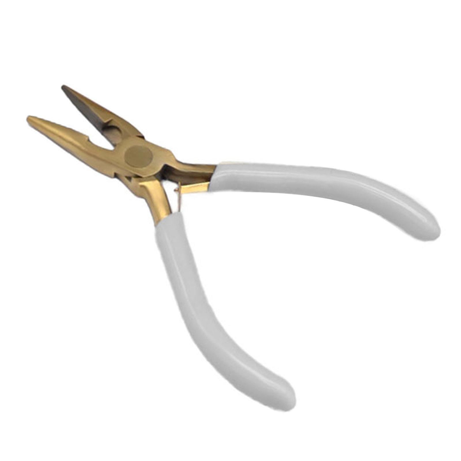 

Stainless Steel Jewelry Plier Ergonomic Handle Needle Nose Plier for Jewelry Making Handcraft Bead Work Repair Tool B