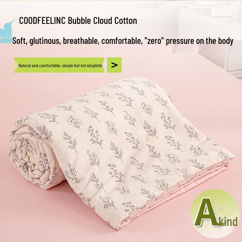 

Lilang Bubble Cloud Cotton Printed Summer Quilt Set