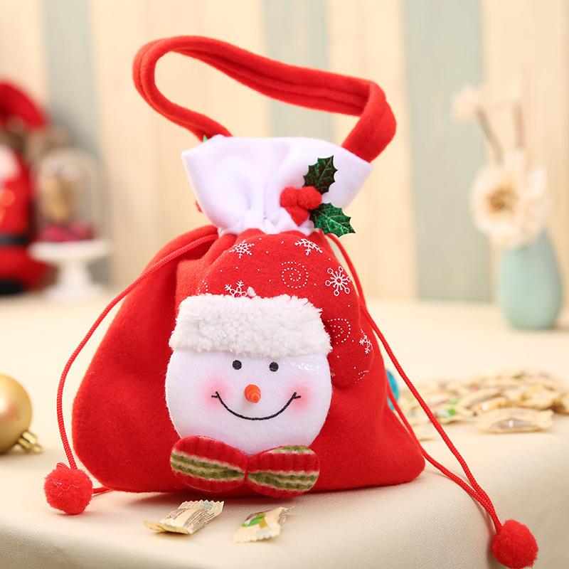 Christmas English Apple Bag Santa Claus Children's Gift Bag Candy Bag Christmas Gift Christmas Bag Bundle Handmade
