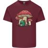 Frog Knitting Under a Mushroom Foraging Nature Unisexs Light Cotton TShirt