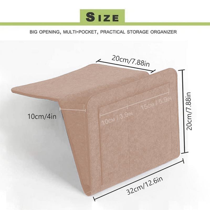 Bedside Storage Organizer Storage Bag With Pockets Hanging Organizer Bed Sofa Side Hanger Holder Bag For Dorm TV Remote Control