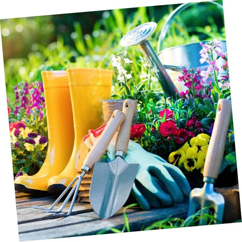5-teiliges Edelstahl-Werkzeugschaufel-Gartenwerkzeug-Rechenschaufel-Set Topfgemüseschaufel Außenpflanzung Haushaltsgartenwerkzeuge