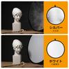 TARION Photography Circular Reflector 80cm Diameter Foldable Silver and White