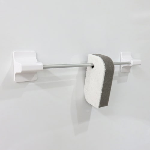 Éponge de bain antibactérienne Towa Sangyo Ag, Grise, Env.. 7,6 x 4,5 x 15,8 cm