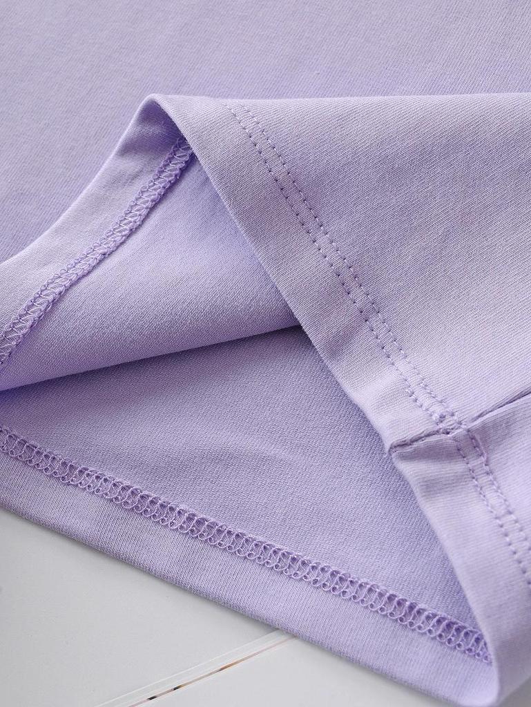 Women's European & American Style Summer Crop Top - Round Neck, Short Sleeve, Solid Color