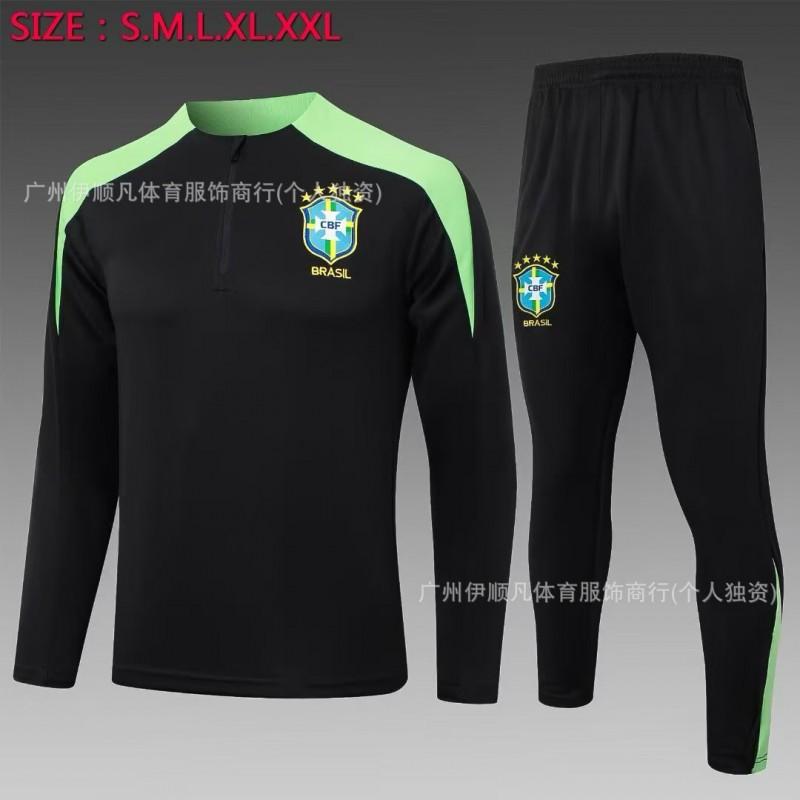 Heren Dames Voetbal Trainingsshirt Halve Rits Opwarmshirt Napoli PSG AC Milan Brazilië Manchester United Fans