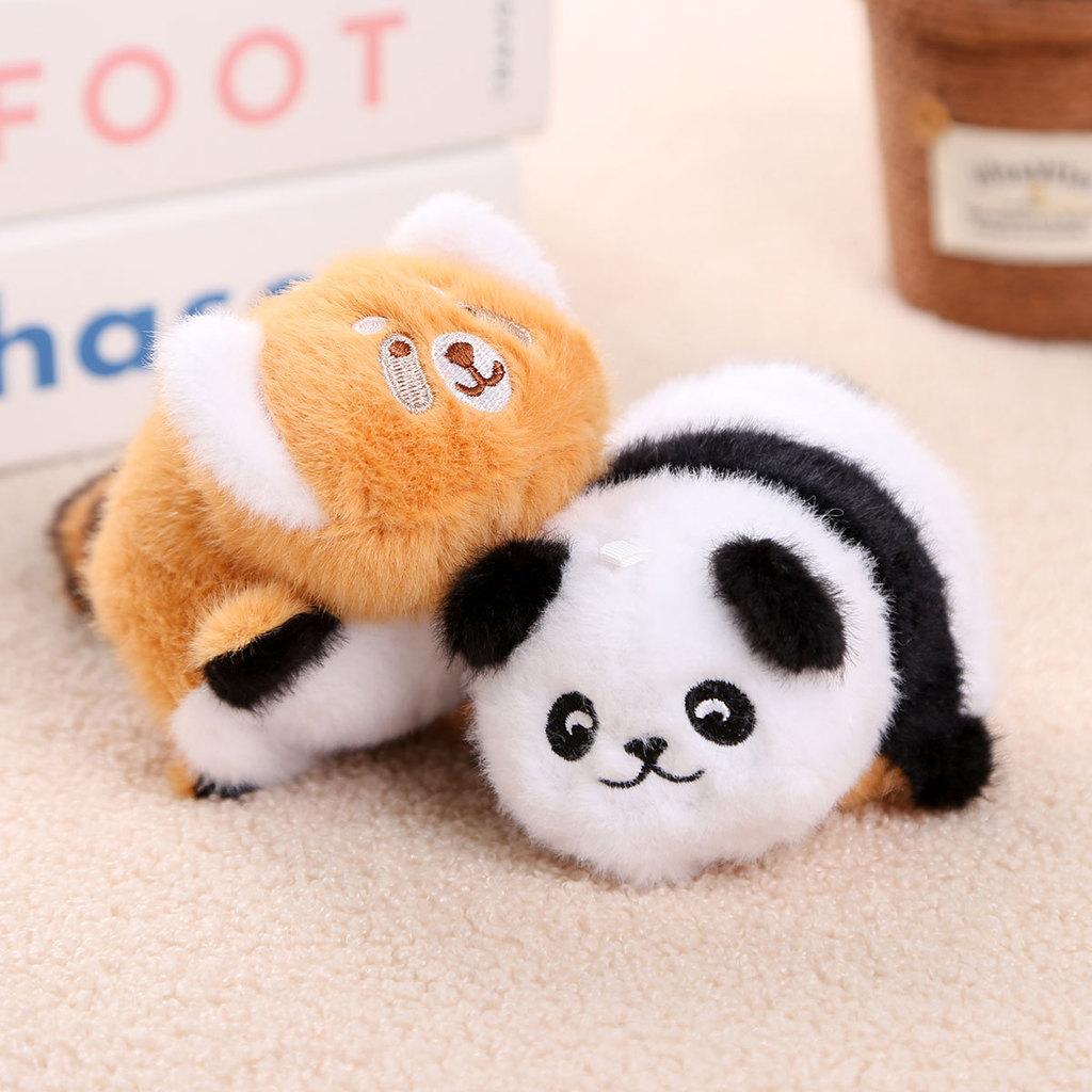 Porte-clés Panda en Peluche avec Design Réversible pour Filles et Accessoires de Sac