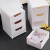 1 Set Desktop Storage Box Modular 3-Drawer Organizer Scratch-Resistant Desk Drawers for Jewelry Stationery Cosmetics Storage And Organization