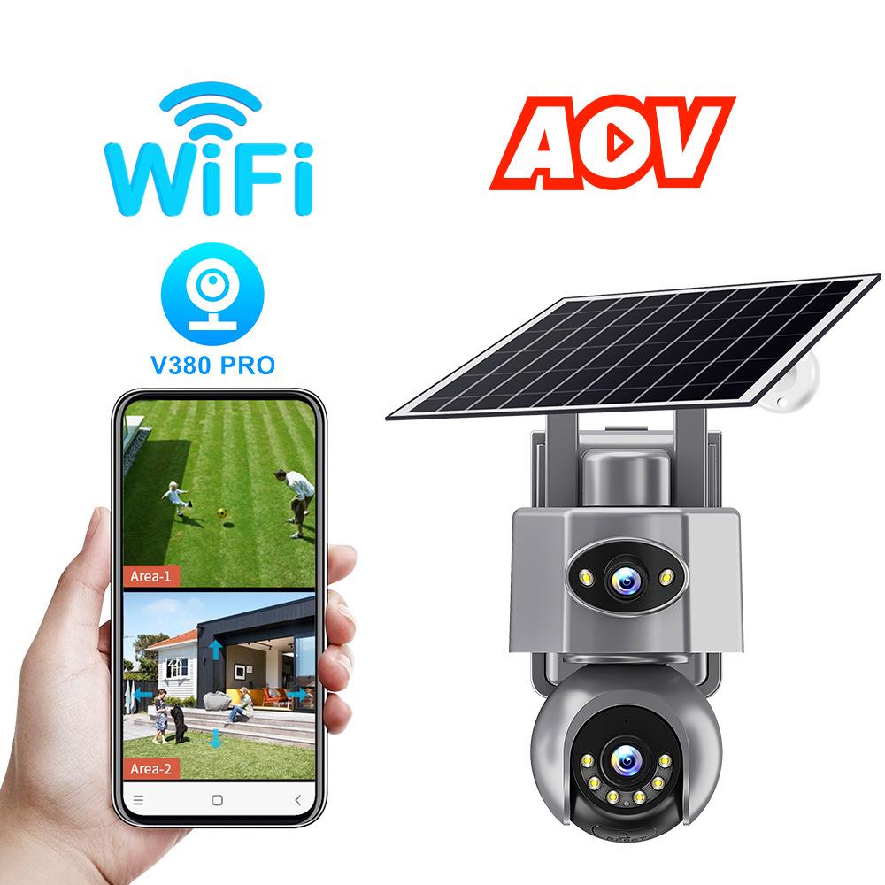 V380Pro Solar 4G HD Low-Power Dual Screen Remote Dialogue Camera