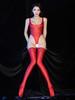Sexy Women Sheer See Through High Cut Bodysuit Oil Glossy Shiny Maid Tights Low Bust Open Crotch Shape Leotard Thong Elastic