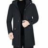 Down Jacket Men's Mid-length Winter Coat Men's Fitted Cotton-padded Jacket with Thick Coat Made of Goose Down