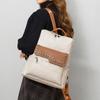 European and American Retro Versatile Women's Backpack High Quality Soft PU Leather College Student Rucksack Trendy Fashion Rivet Outdoor Travel Bag