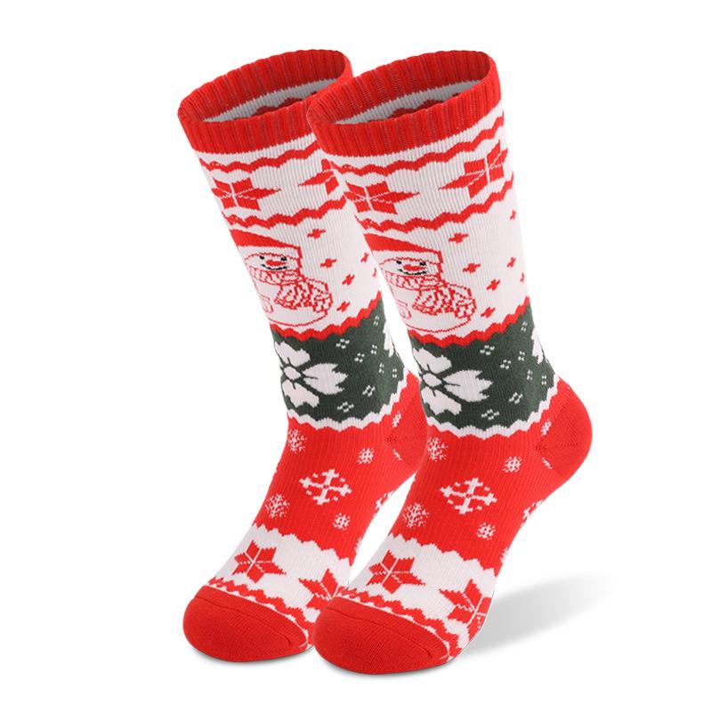 

Two Wolves Kids Cartoon Winter Ski Socks - Warm, Thick Terry Bottom XS червоний/білий