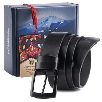 Peterson Men's Leather Belt PTN SSK-3-95 BLACK