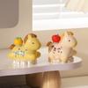 1PC Creative Transfer Zodiac Horse Back Lucky Bag Ingot Can Be Rotated Home Decoration Office Desktop Decoration